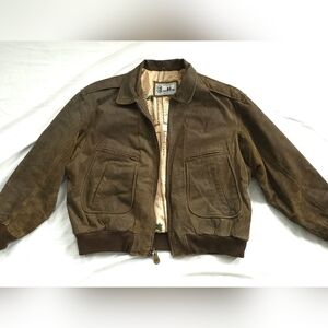 Vintage Leather Boeing Pilot Bomber Flight Jacket Mens 2XL